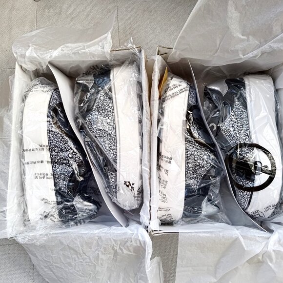 Michael Kors Romey Embellished Platform Sneaker Black 49F5RMFS1S - Picture 12 of 13